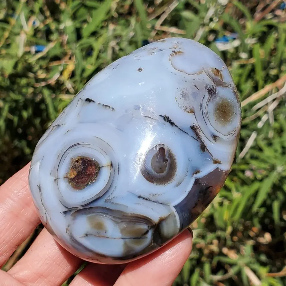Dendritic Agate Multi-Color and Pattern Translucent Freeform Crystal 222 Grams